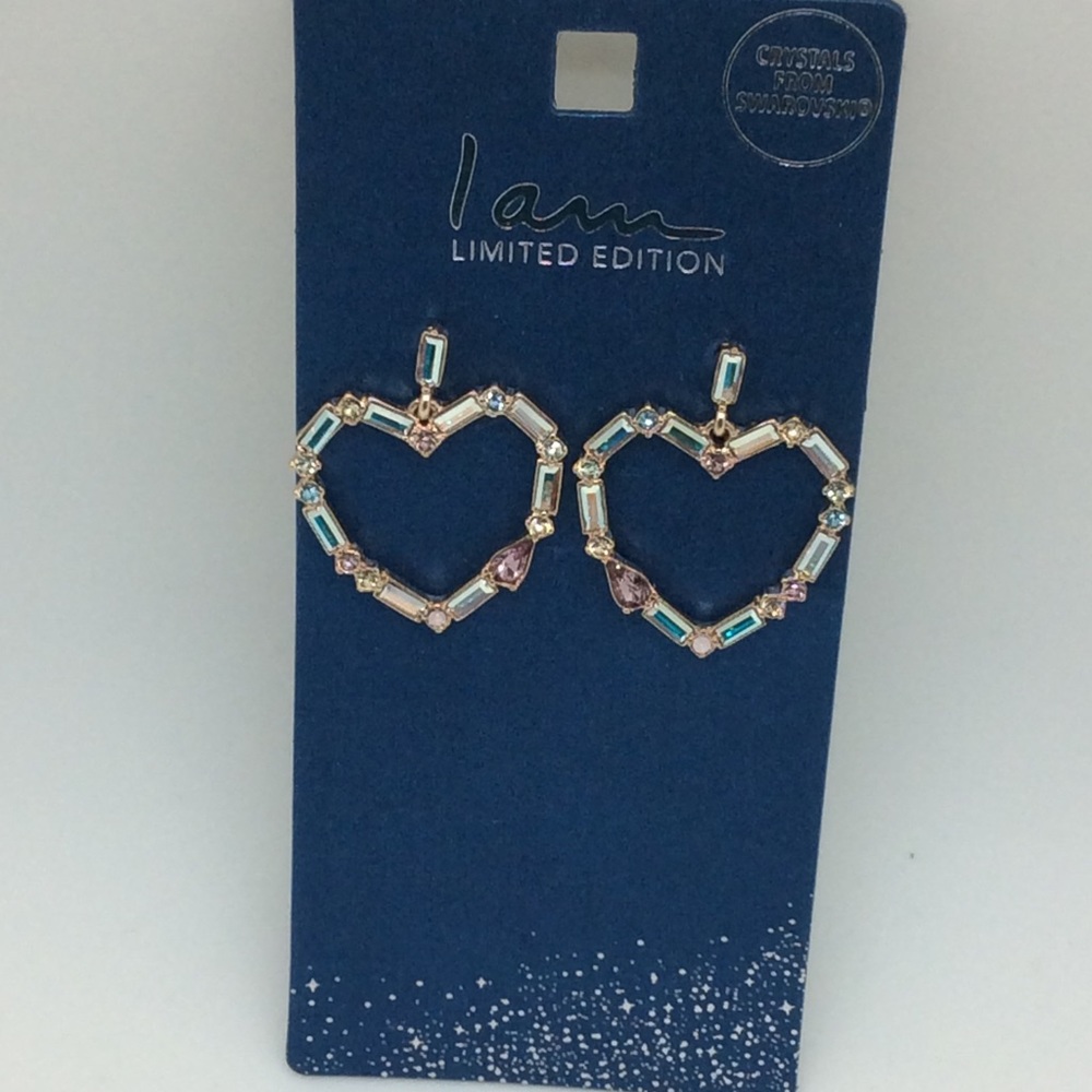 Heart Shape post Earrings with Swarovski Crystal’s